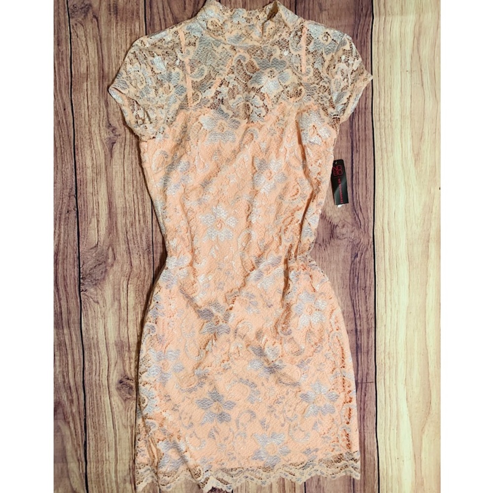 Pink lace dress